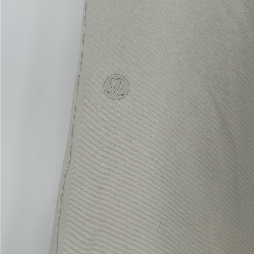 Lululemon Beige Jogger Sweatpants Drawstring Logo Size 6 - Picture 7 of 11